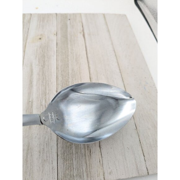 Vintage Ekco Solid Serving Spoon Almond Handle 12" - Picture 8 of 8